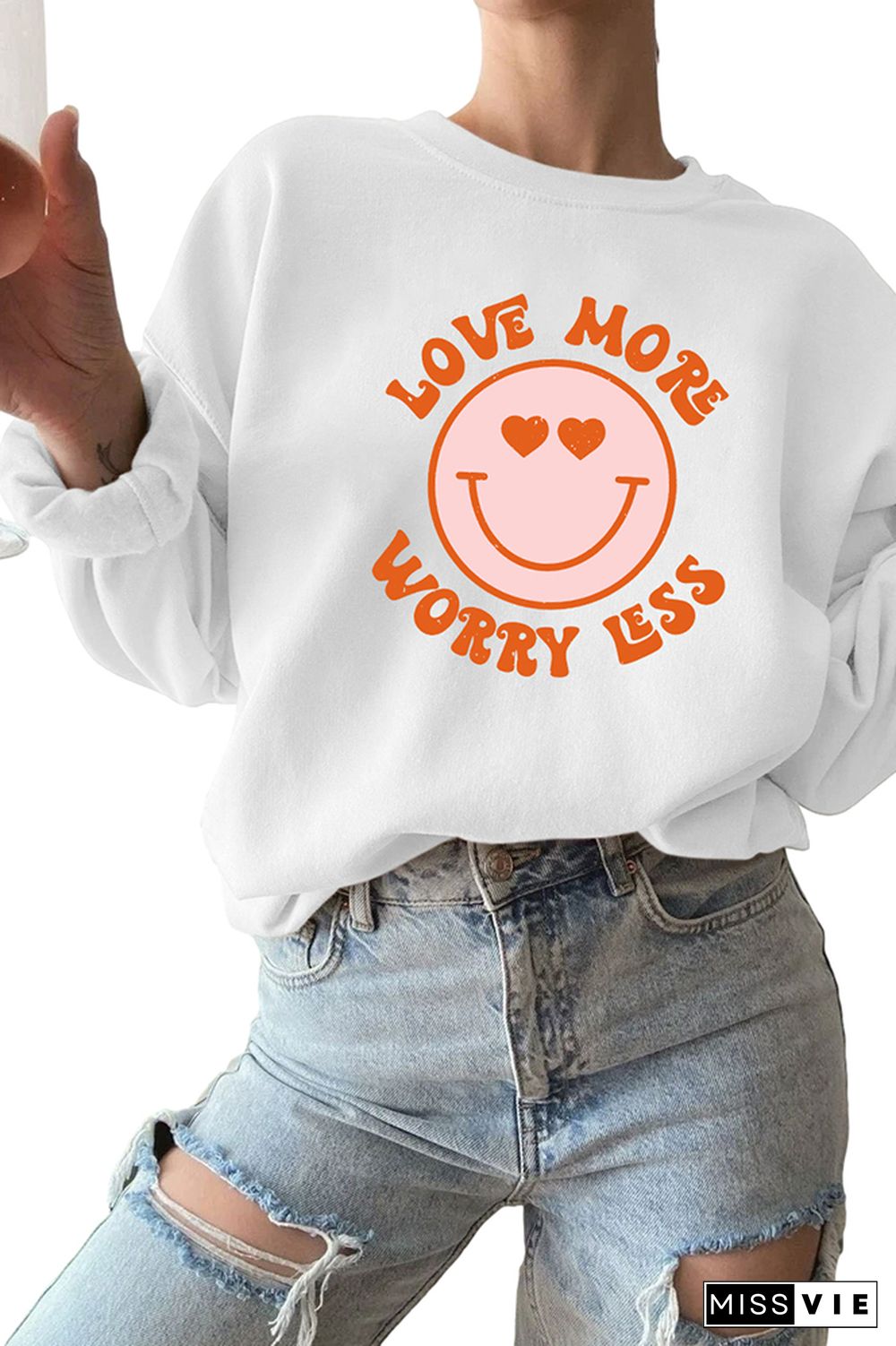 Hippie Smile Valentines Day Sweatshirt Wholesale