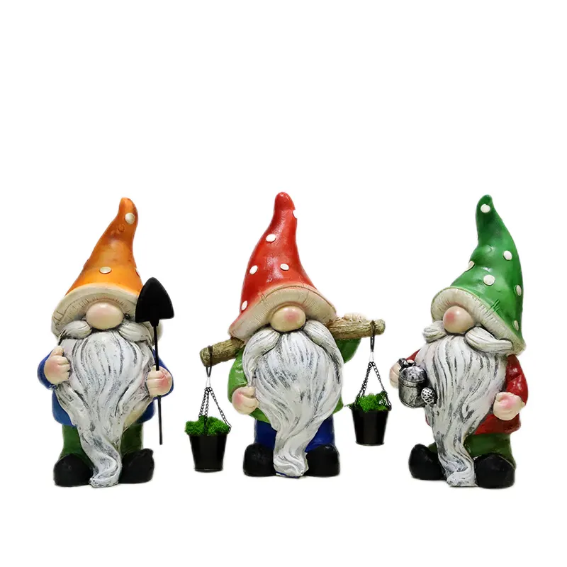 Redeco New Design  Gnomes Easter Magnesium Oxide Flower Gnome Magnesia Crafts For Gifts Home Garden Decoration