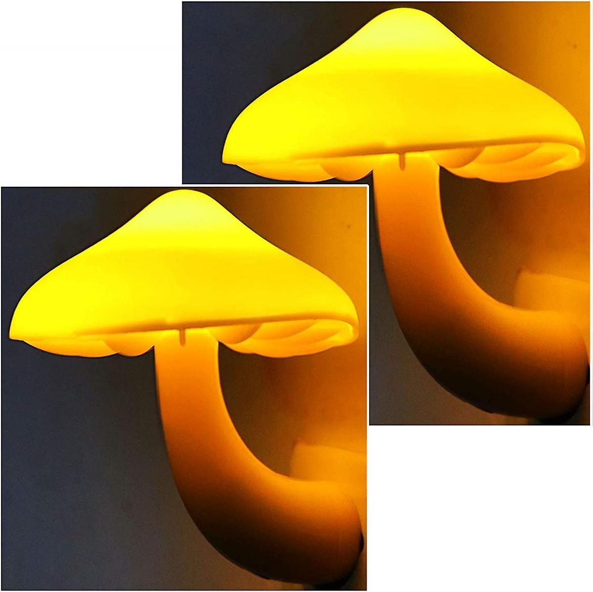 2pack Mushroom Night Light Plug In Lamp，led Night Lights For Nightlight Wall Mushroom Decor Lamp For Bedroom，toilet，stairs，kitchen，hallway