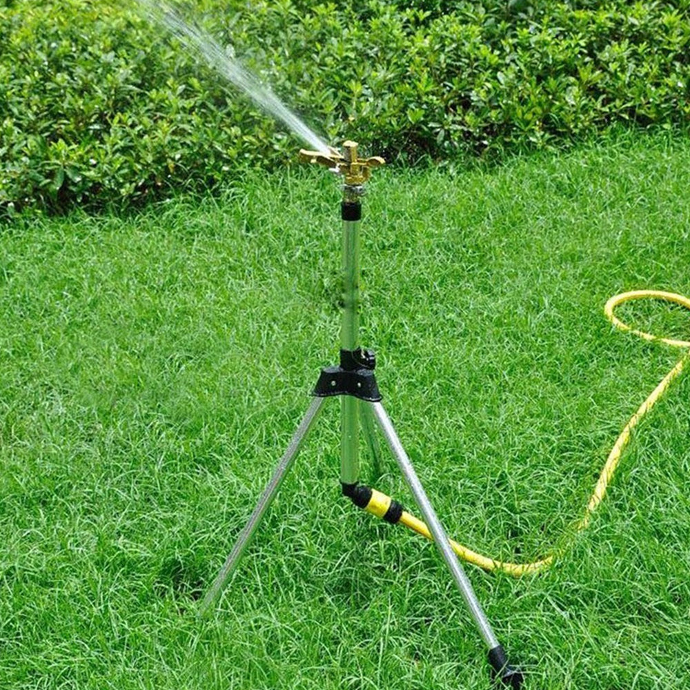 HOTBEST Adjustable Sprinkler Tripod Stainless Steel Water Irrigation Tool Plastic Sprinkler Auto System Garden Lawn Supplies