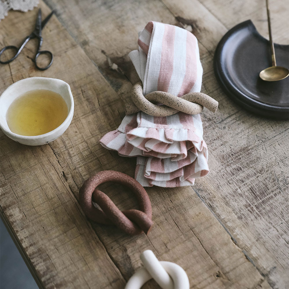 Ceramic Napkin Ring Knot