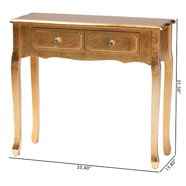 Newton Classic and Traditional 2-Drawer Wood Console Table