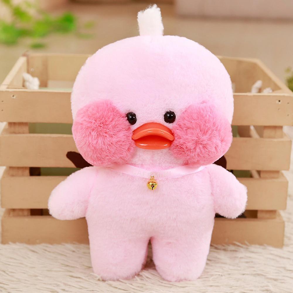 Soft Duck Plushies Little Yellow Duckling Stuffed Animal Toy For Children (11.8 Inches， Pink)