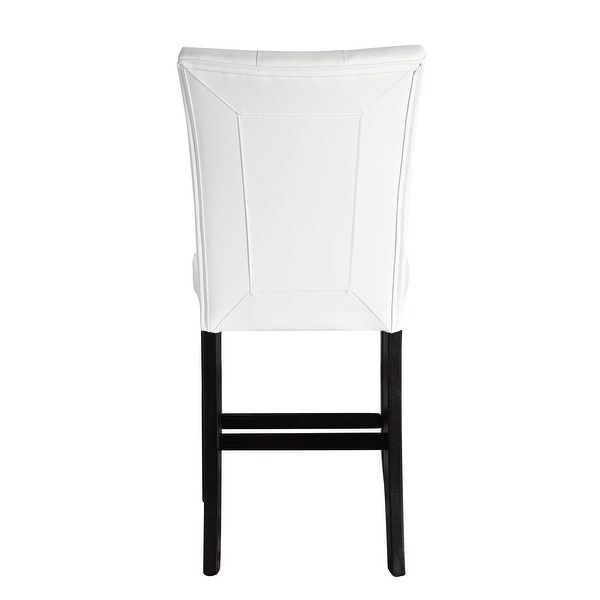 White PU High Back Dining Chairs Set of 2