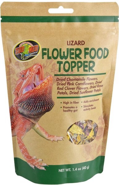 Zoo Med Flower Lizard Food Topper， 1.4-oz pouch