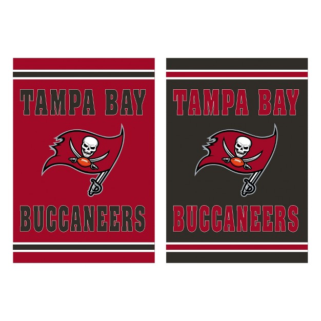 Embossed Suede Flag Gdn Size Tampa Bay Buccaneers