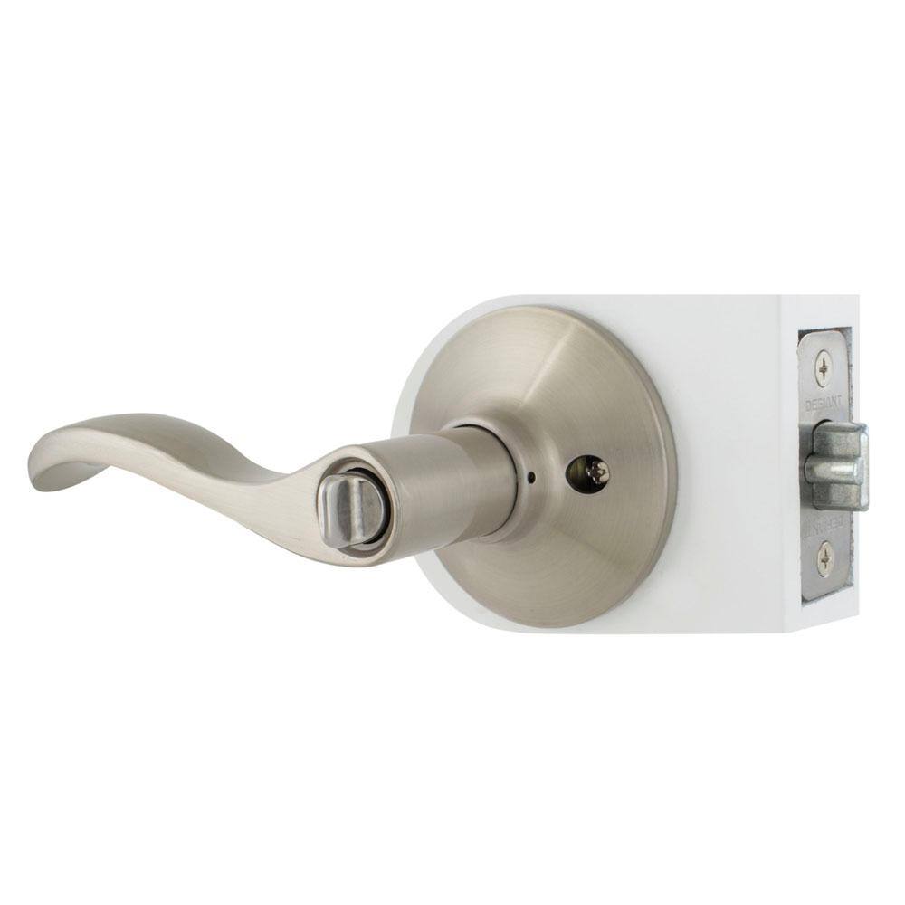 Defiant Naples Satin Nickel Modern Keyed Entry Door Lever Handle LYEX200B