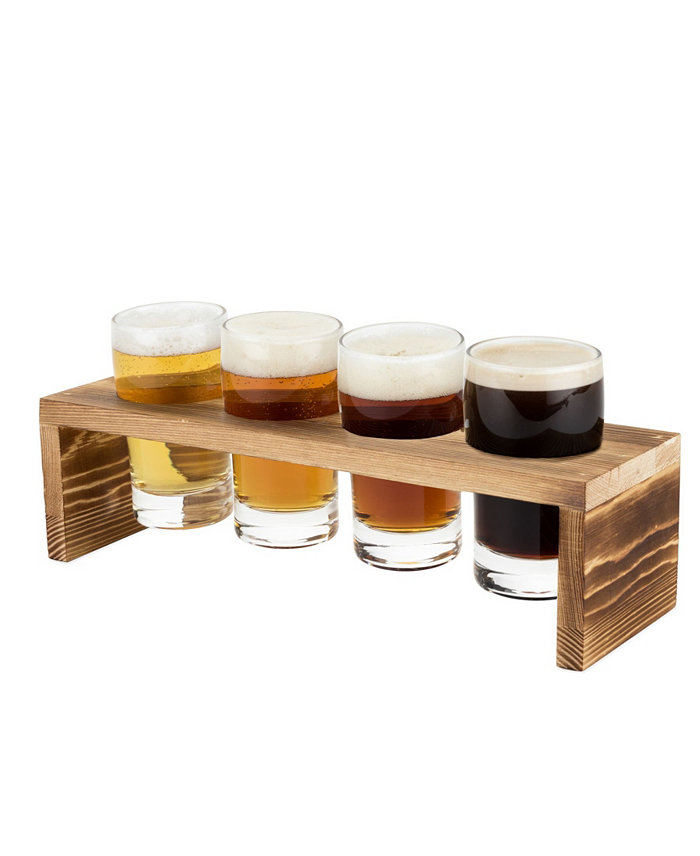 True Brands Beer Flight Glasses Set of Four 5 oz