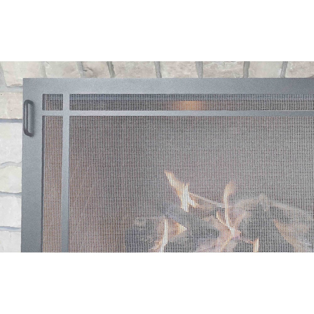 Design Specialties Dark Pewter Craftsman Fireplace Screen 43 X 32