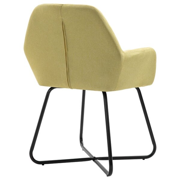 vidaXL Dining Chairs 2 pcs Green Fabric