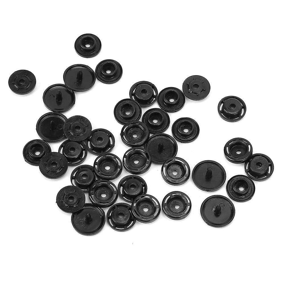 1000 Sets Harmless Resin Snap Button Set Children Cloth Quilt Cover Button Pressed(black T3)