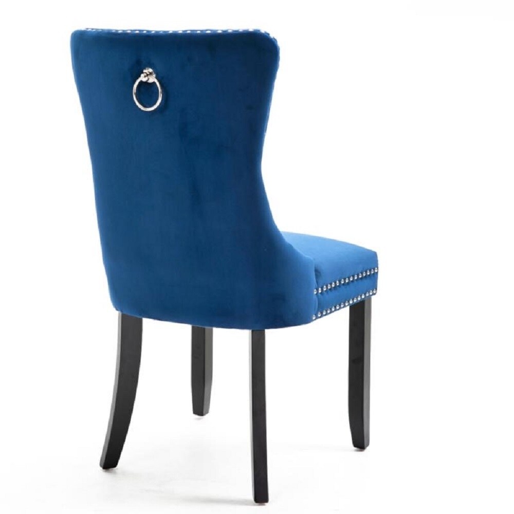 High Back Velvet Upholstered Dining Chairs