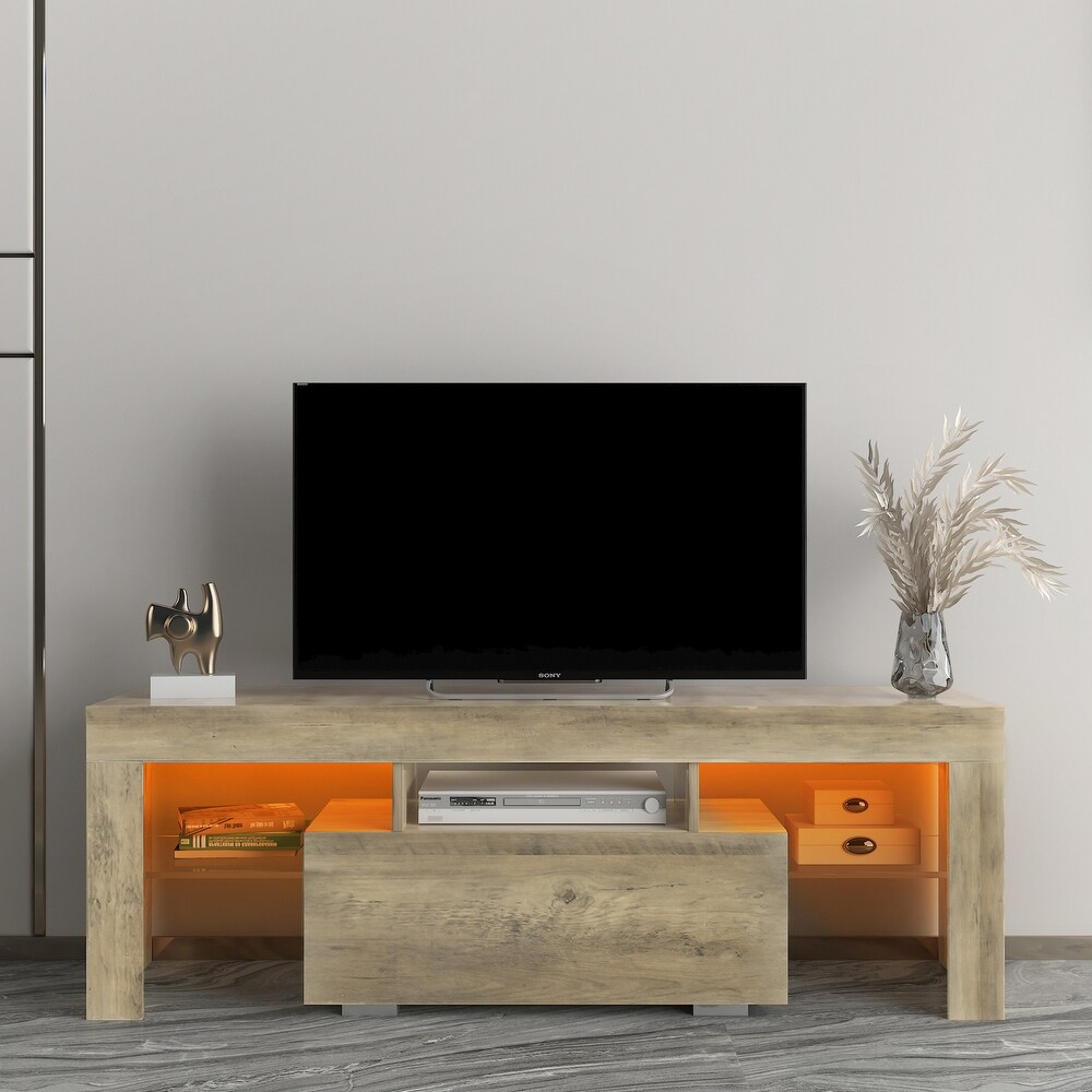 Wood TV Stand for Up to 55\