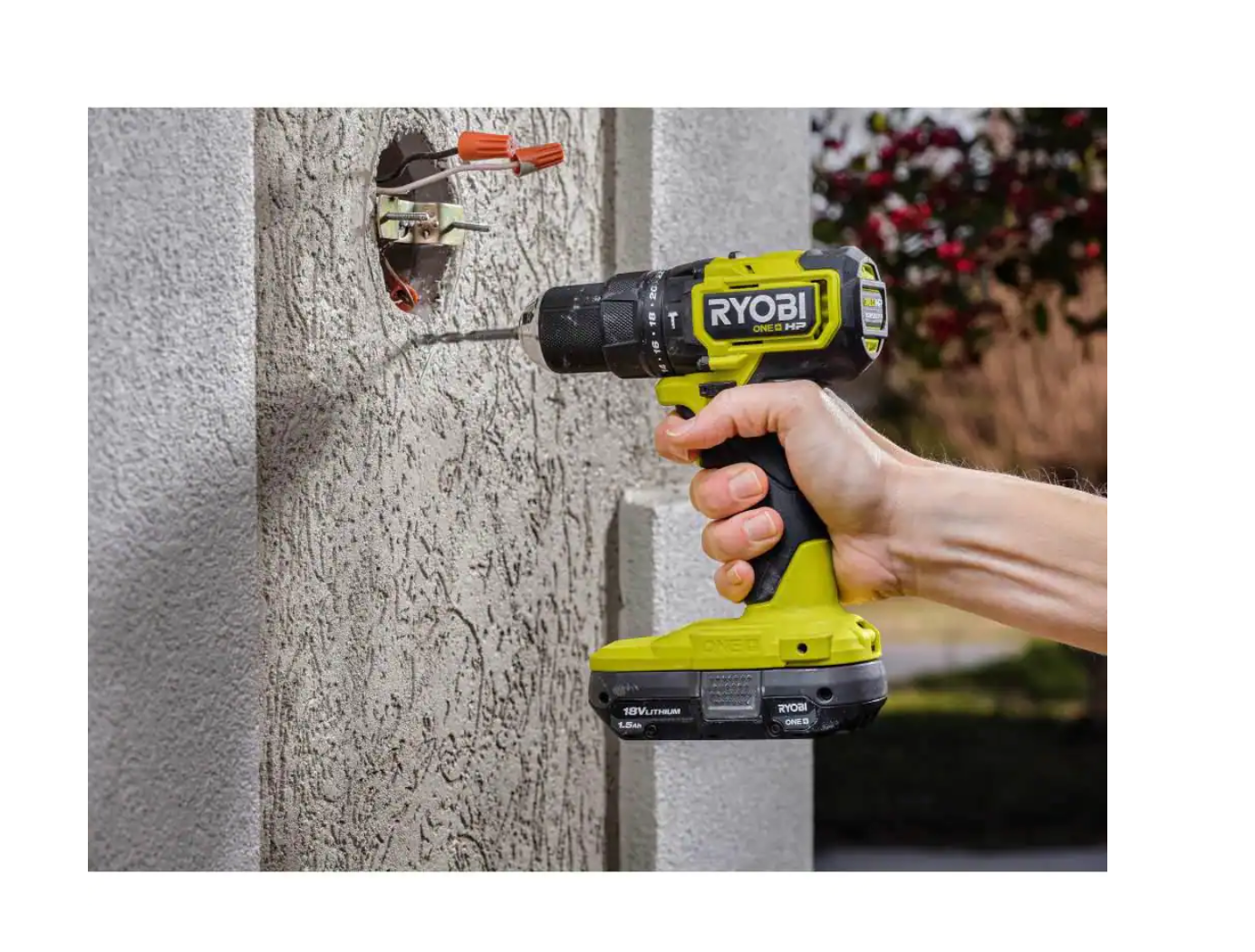 RYOBI PSBHM01K ONE+ HP 18V Brushless Cordless Compact 1/2 in. Hammer Drill Kit with (1) 1.5 Ah Battery and Charger