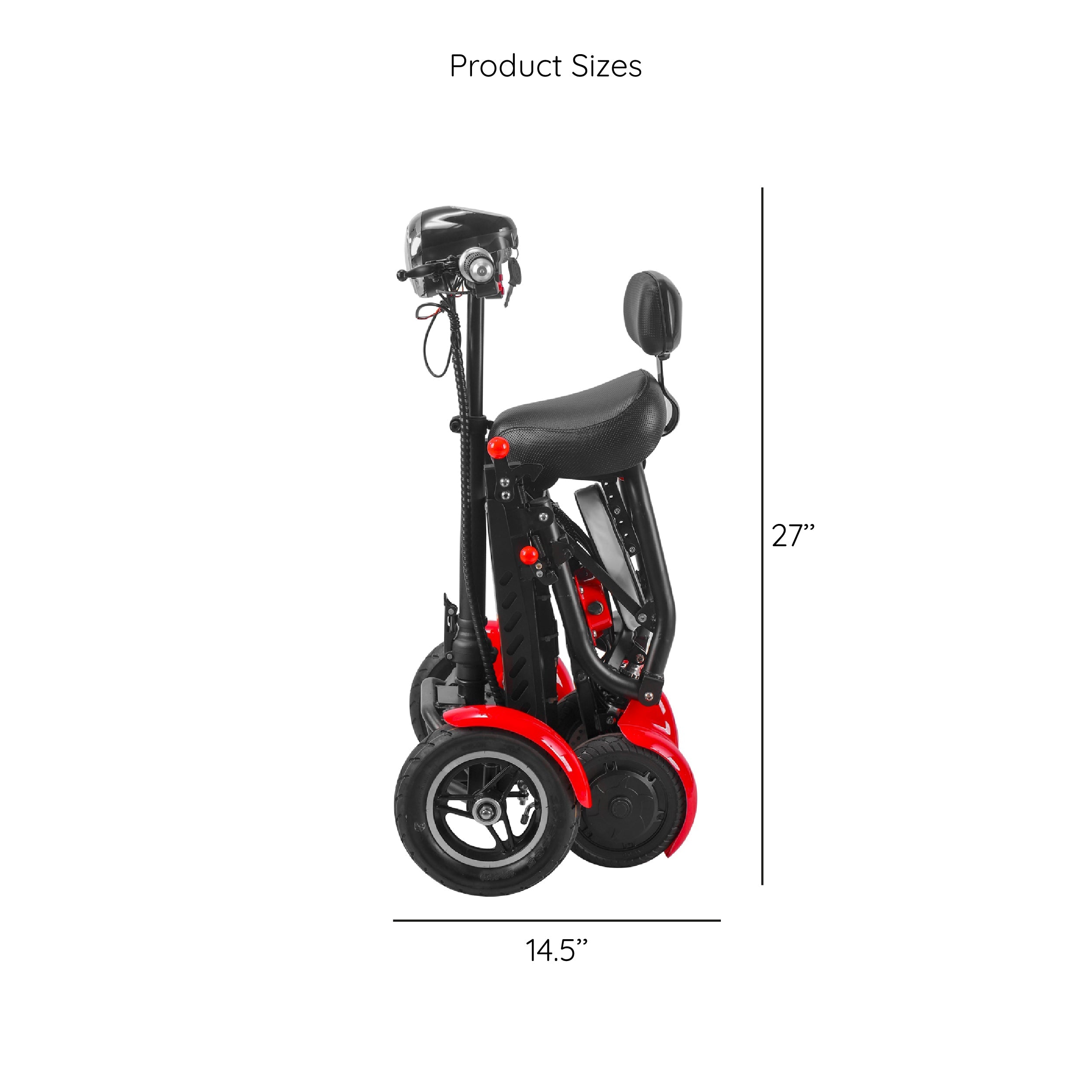 4 Wheel Electric Battery Power Scooter, Foldable Lightweight FDA Approved