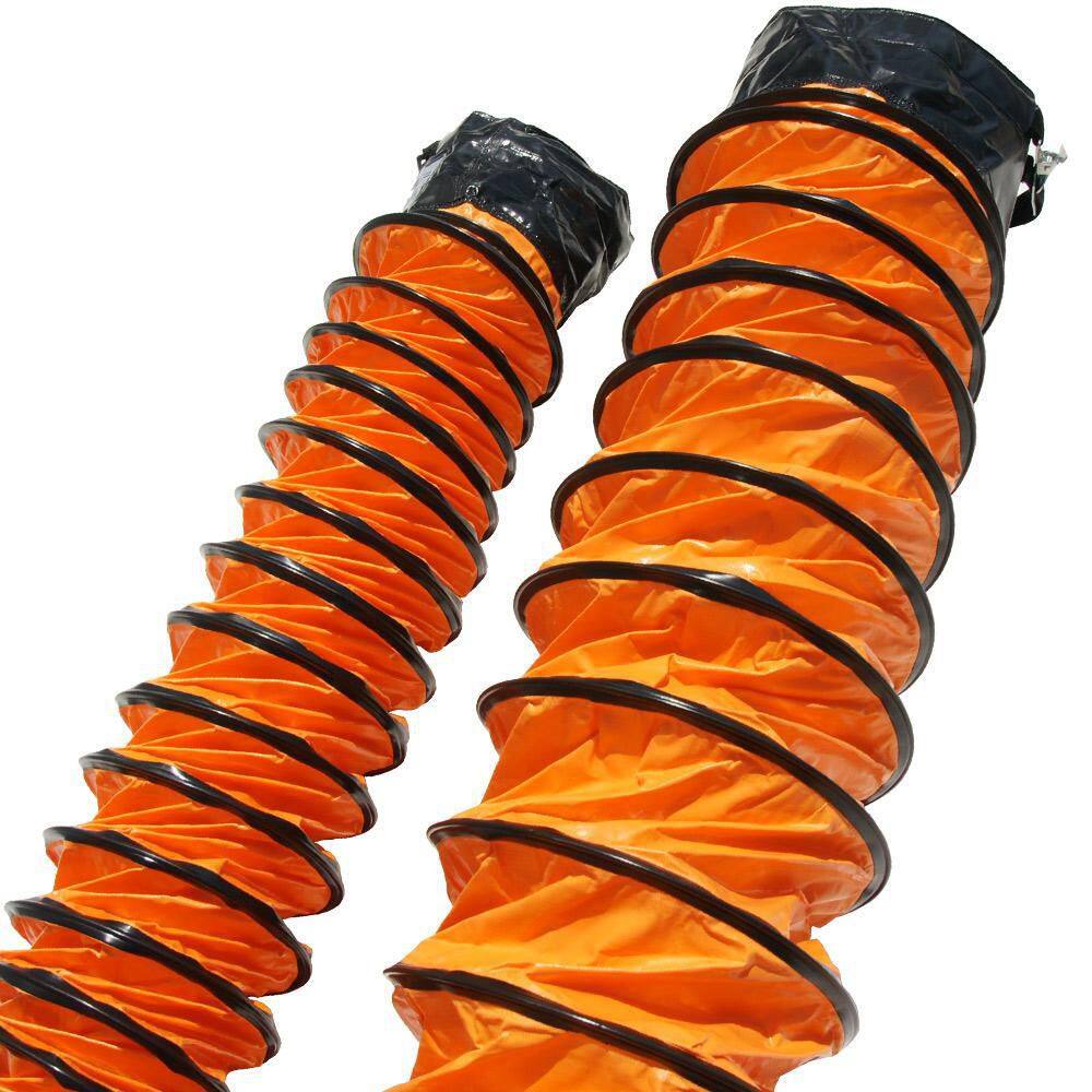 Rubber-Cal 18 in. D x 25 ft. Air Ventilator Orange Coil - Flexible Ducting - Orange 01-191-18