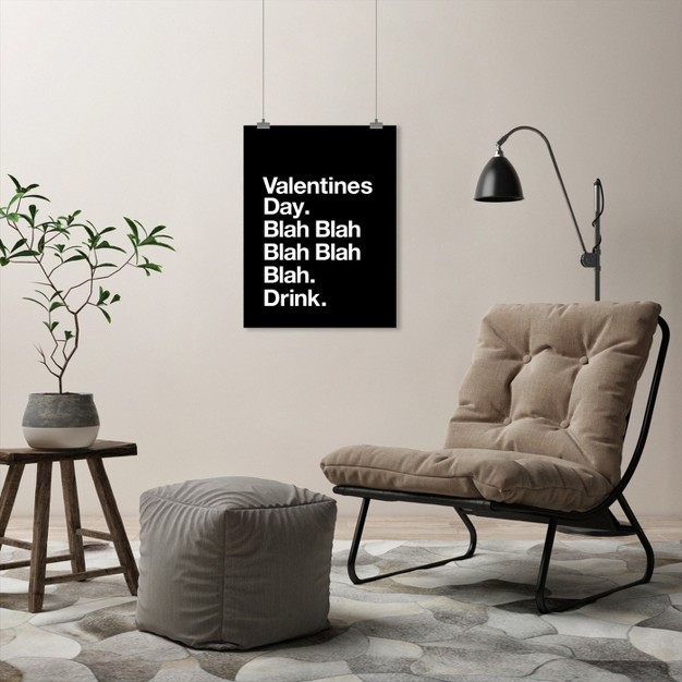 Americanflat Minimalist Motivational Valentines Day Blah Blah Blah By Motivated Type Wall Art