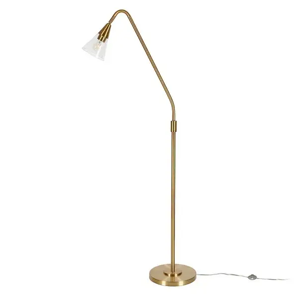 Challice Blackened Bronze Arc Floor Lamp