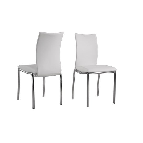 White Modern Side Dining Chair Set of 2 Pieces