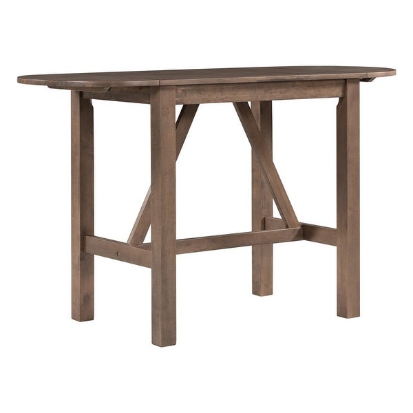 Wood Drop Leaf Counter Height Dining Table for Small Place