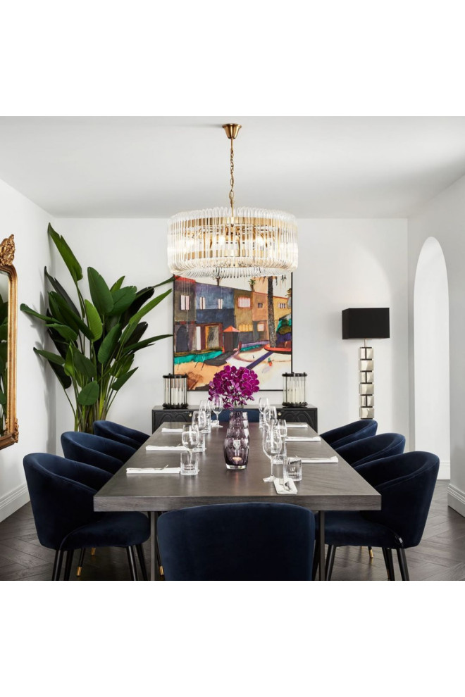 Blue Velvet Dining Chair  Eichholtz Volante   Midcentury   Dining Chairs   by Oroa   Distinctive Furniture  Houzz