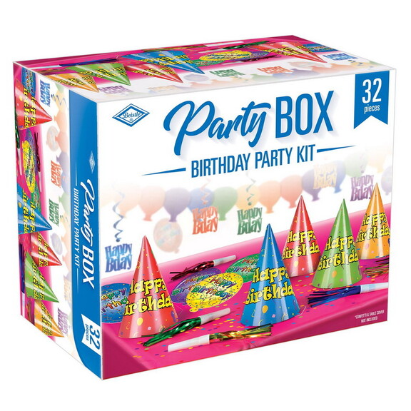 Beistle 53858 Birthday Party Box  Piece Count: 32