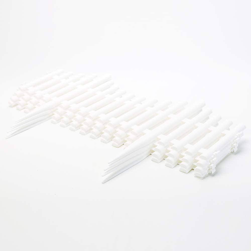 12 in. Decorative White Plastic Picket Garden Fence Border (8-Piece) SKYHD7014