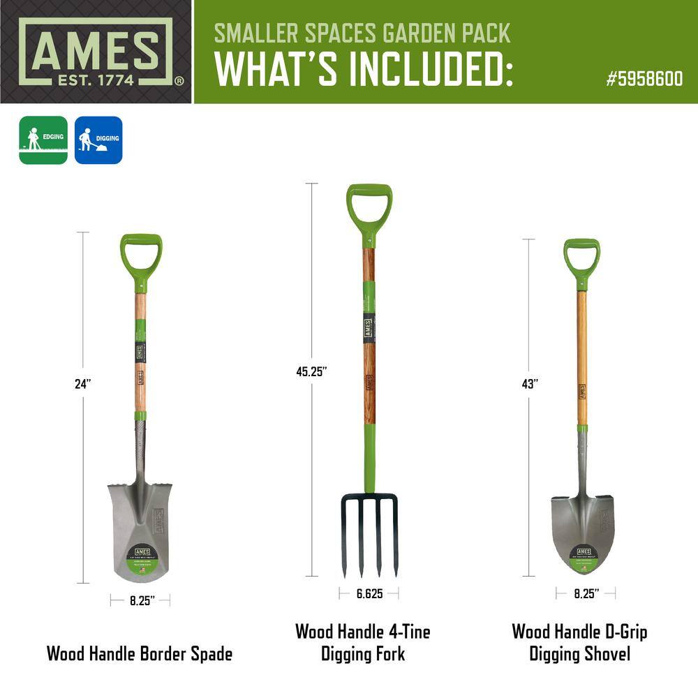 Ames Smaller Spaces Garden Tool Set (Set of 3) 5958600