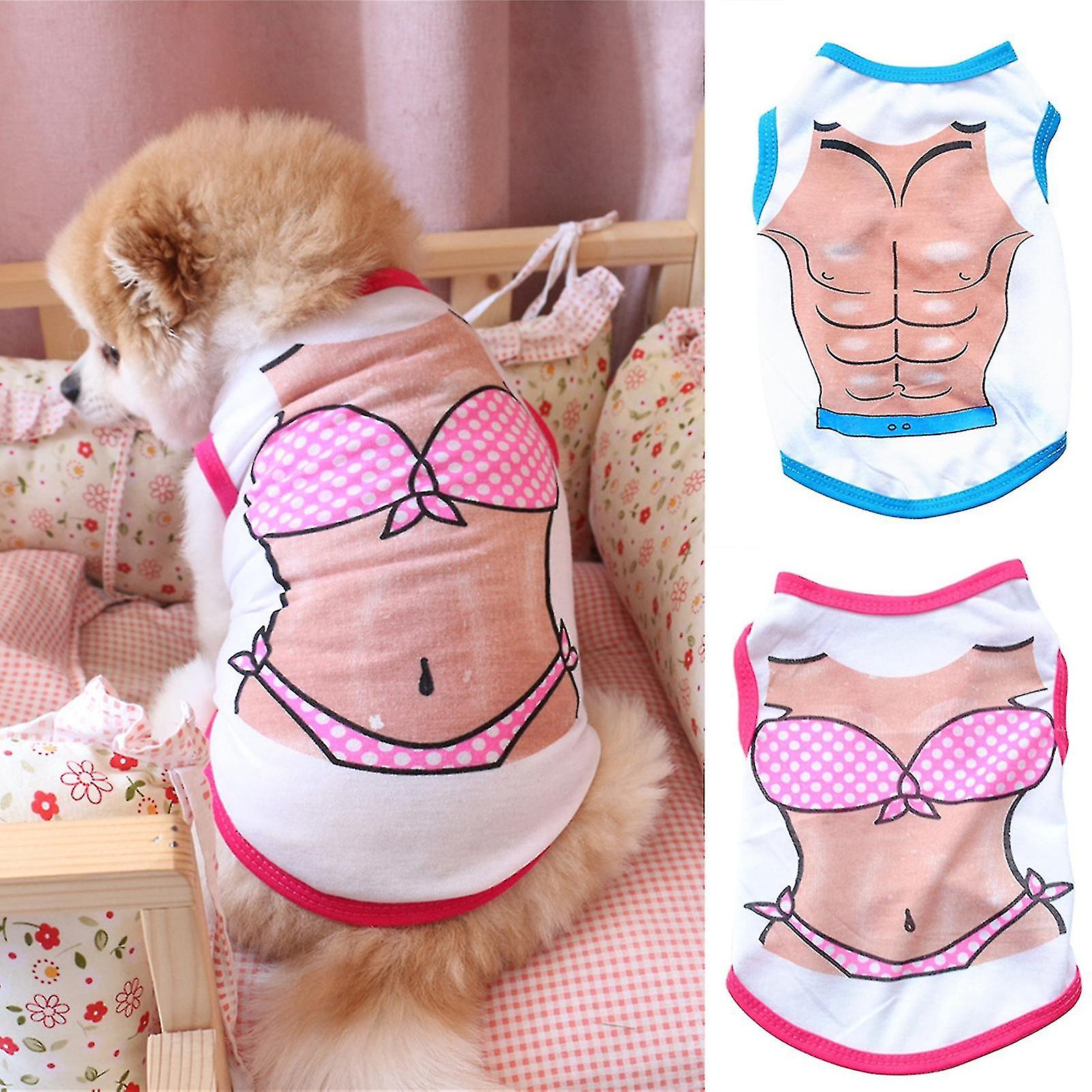 Fashion Dog Pet Puppy Pectoralis Bikini Sleeveless Clothes Vest Apparel Gift Yuanxi