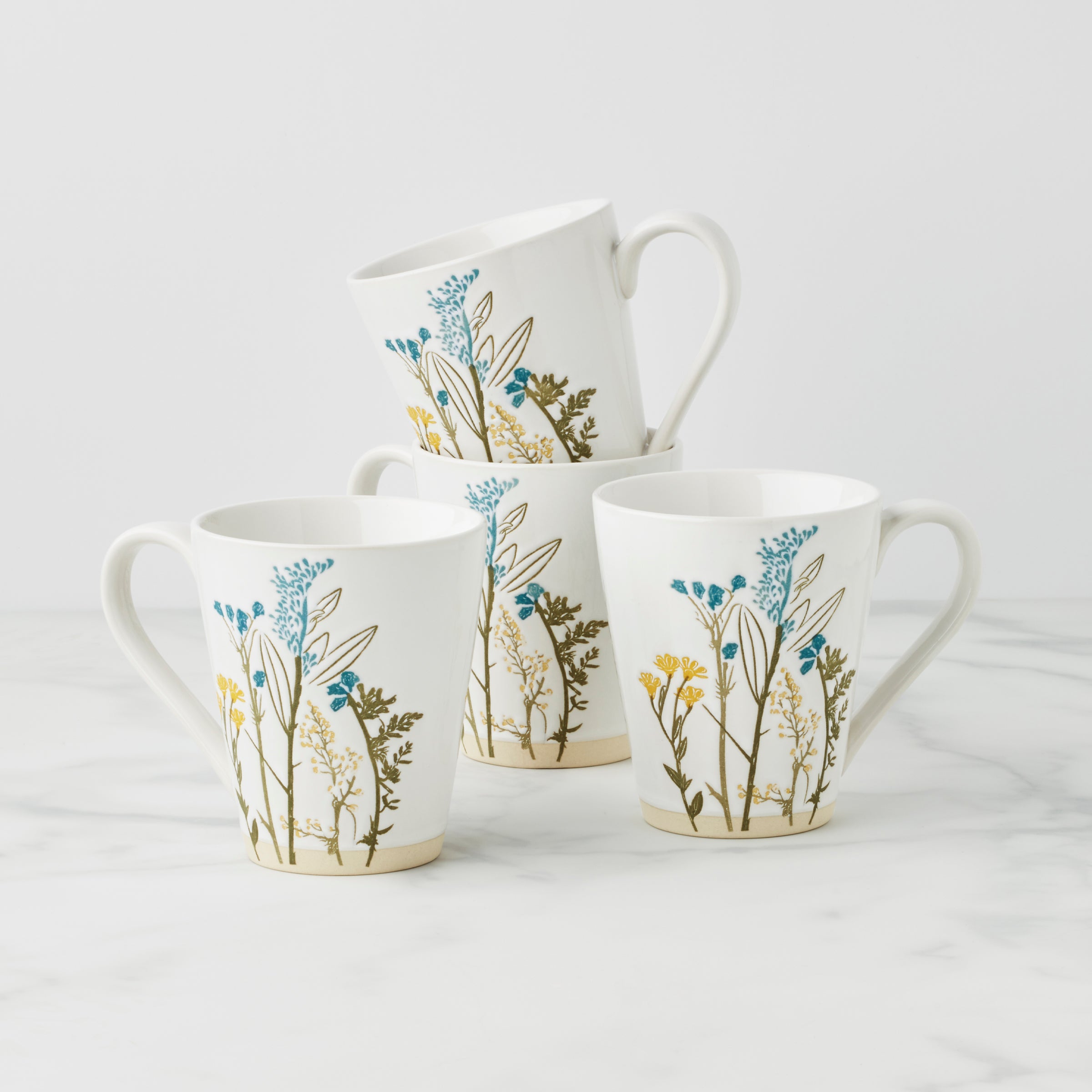 Wildflowers Mugs, Set of 4