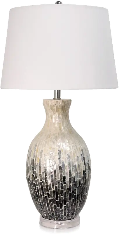 33 Inch Capiz Shell Ceramic Lamp