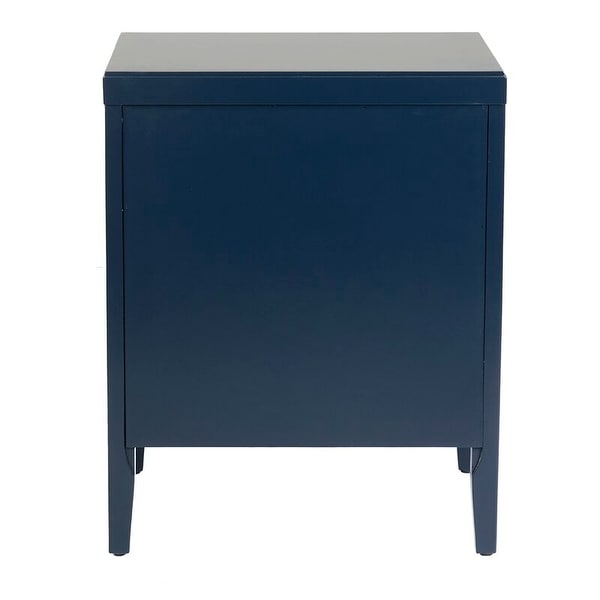 Painted Acacia Wood 3-Drawer Nightstand