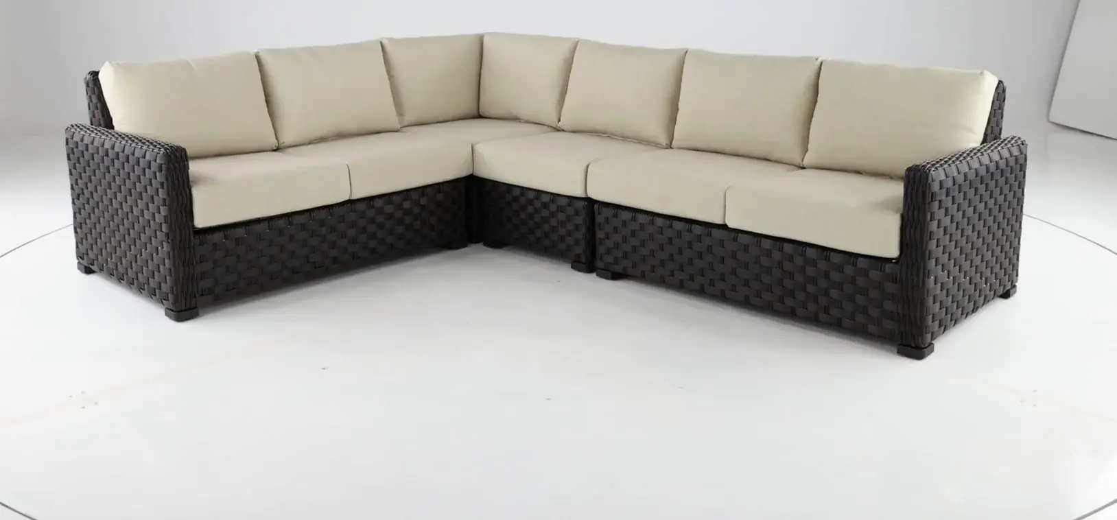 Sunset Woven Wicker 4 Piece Patio Sectional