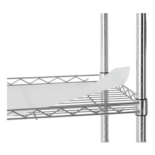 5Shelf Wire Shelving Kit With Casters And Shelf Liners 48w X 18d X 72h Silver