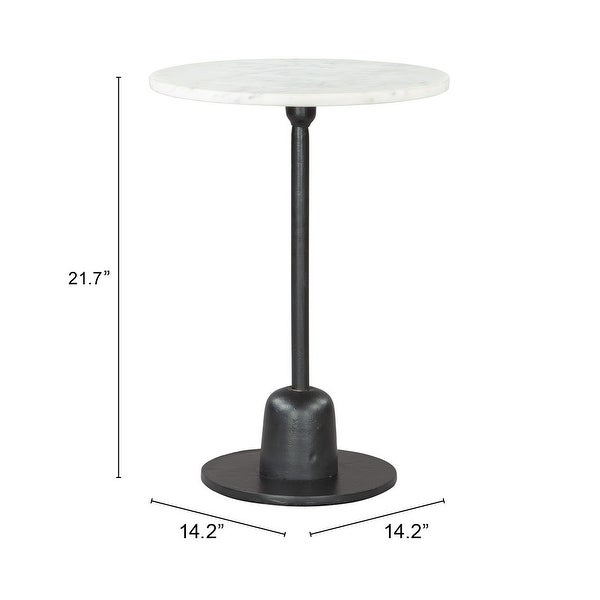 Whammy Side Table White and Black