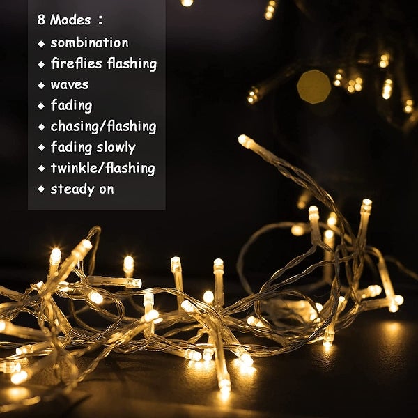 100 LEDs Outdoor LED Fairy String Lights， Warm White - Yellow Shopping - The Best Deals on String Lights | 39295063