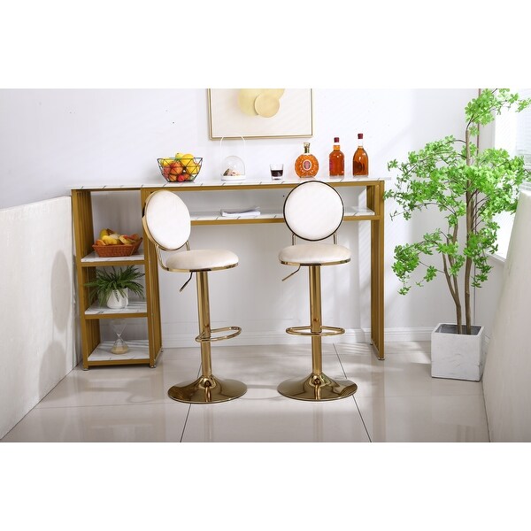 2pcs Bar Stools Round Seat High Quality Dining Chairs