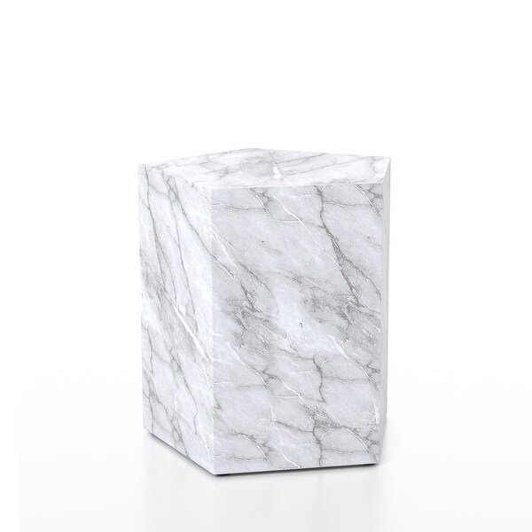 Furniture of America Alma Modern Faux Marble 19-inch Side Table