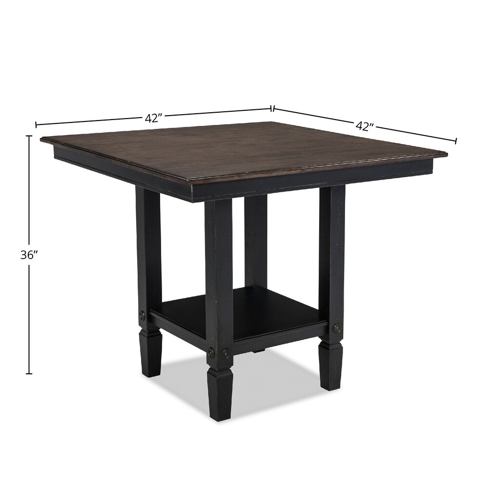 Glennwood Rubbed Black and Charcoal Gathering Table