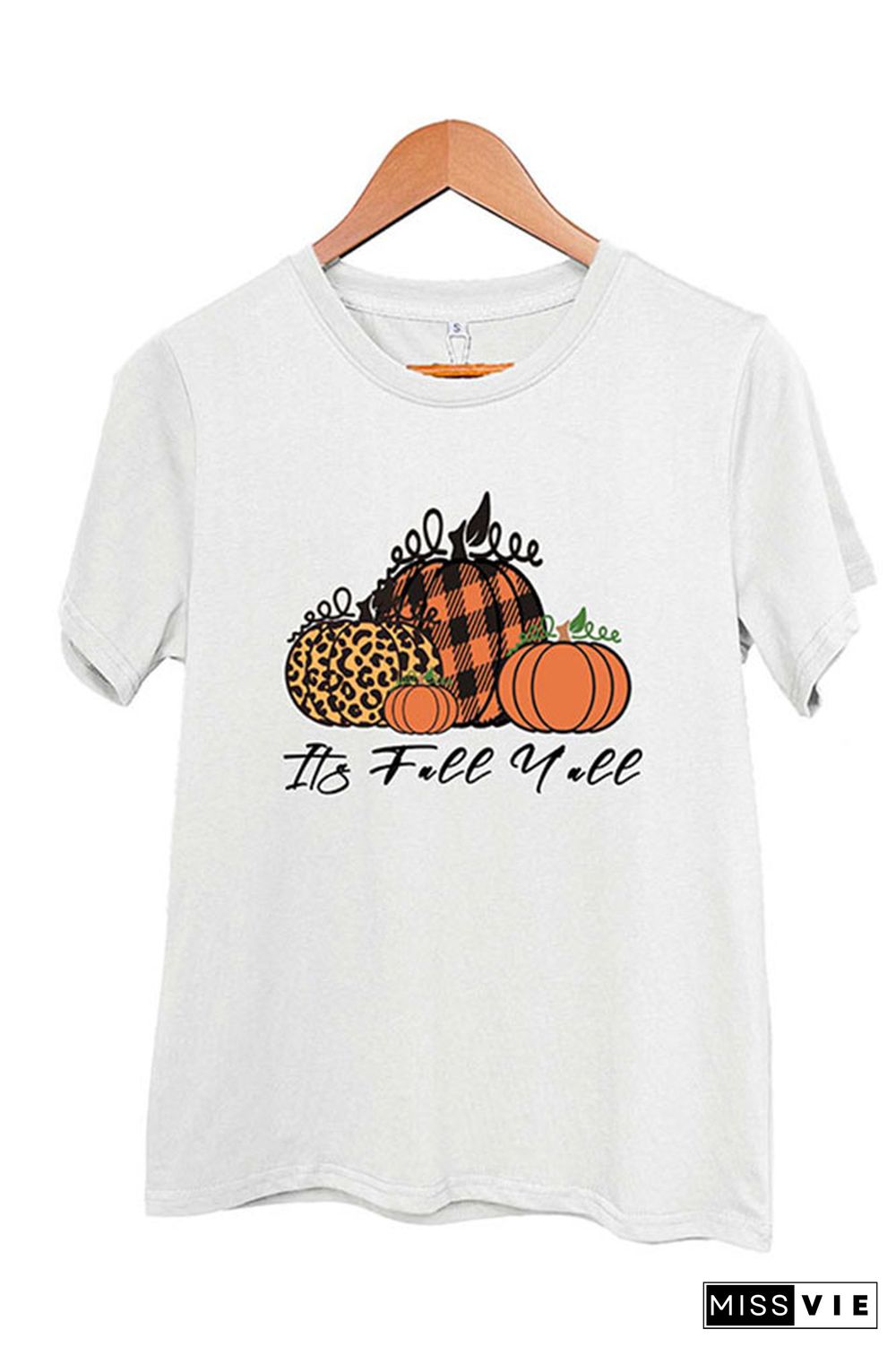 Pumpkin Fall Y'all Shirts Women Graphic Tees Wholesale