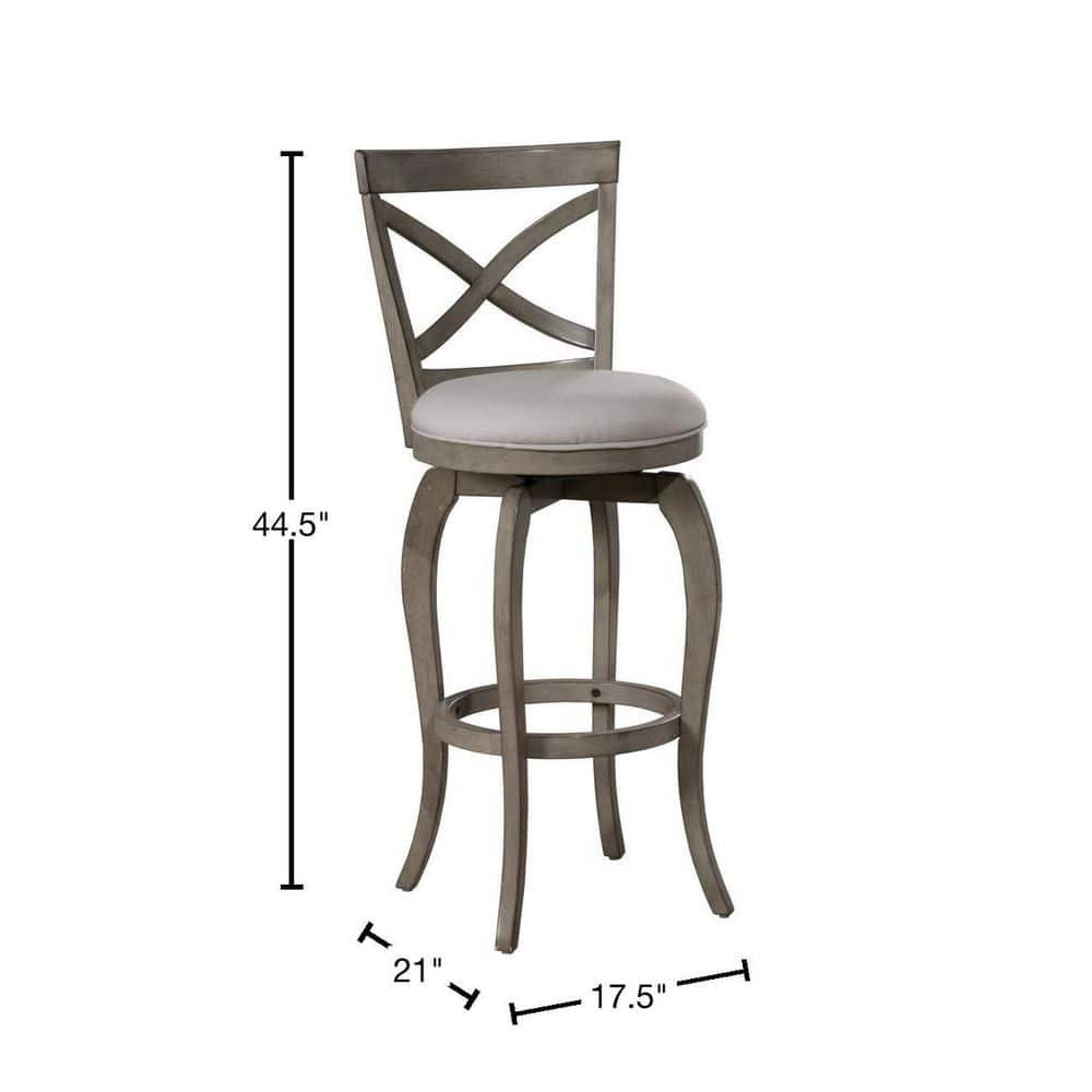 Hillsdale Furniture Ellendale 31.25 in. Aged Gray Bar Stool 5304-831