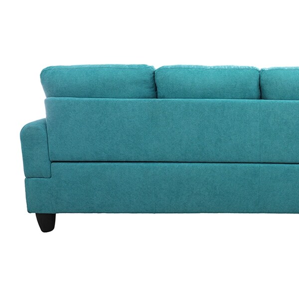 2-piece Linen L Shaped Sectional Sofa in Green