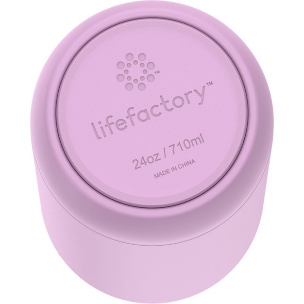 Lifefactory 24oz Stainless Steel Sport Bottle With Straw Cap Pink