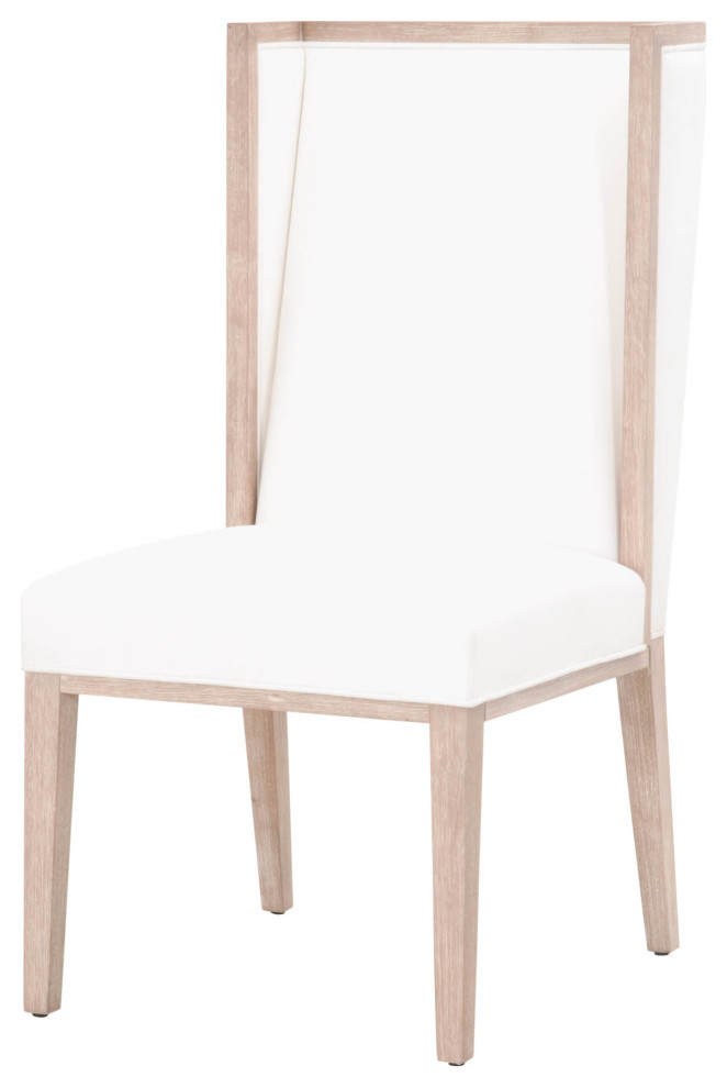 Martin Wing Chair  Set of 2 LiveSmart Peyton Pearl  Natural Gray   Farmhouse   Dining Chairs   by Sideboards and Things  Houzz