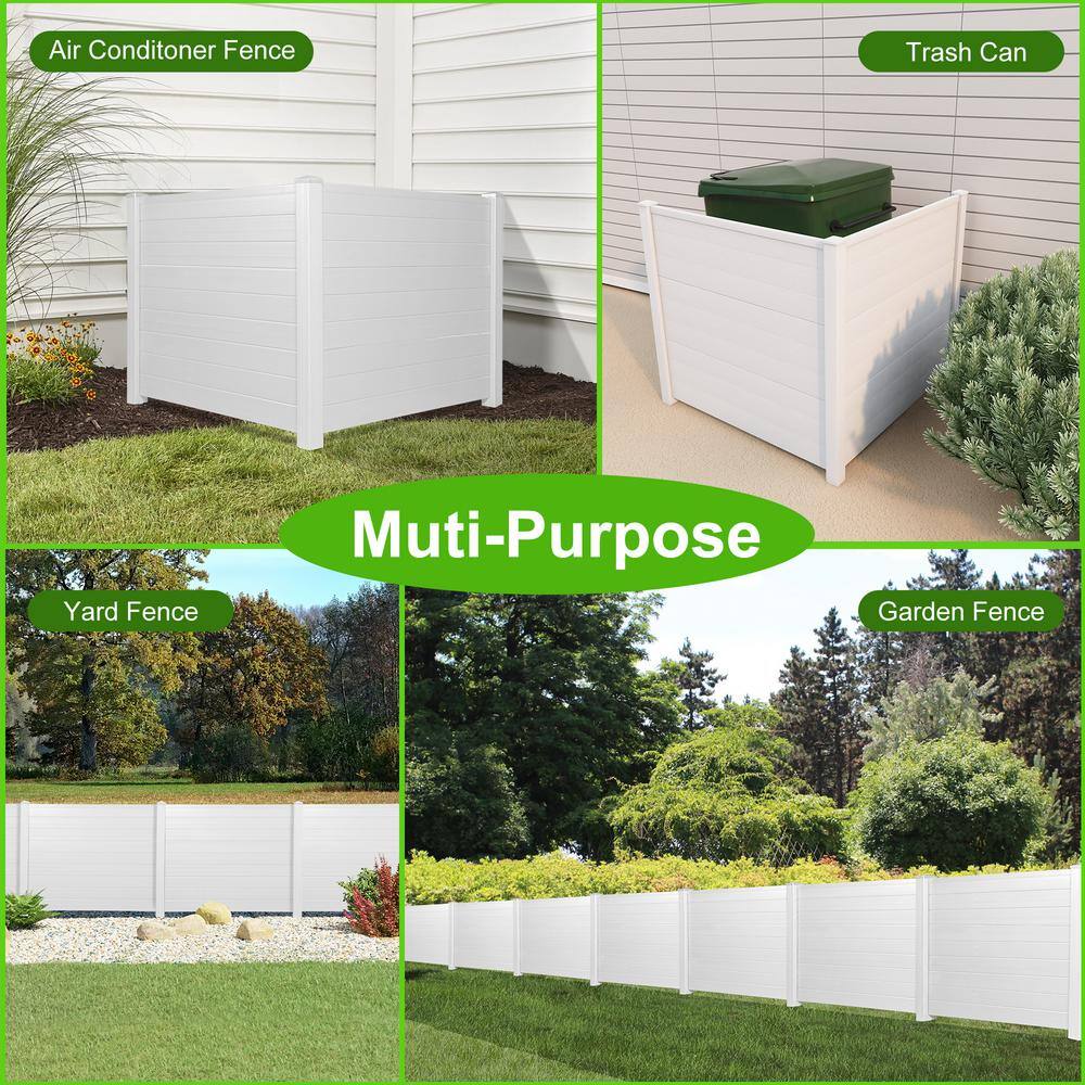 FENCY 35 in. H x 48 in. W Vinyl Garden Fence White HD-A-YP01011