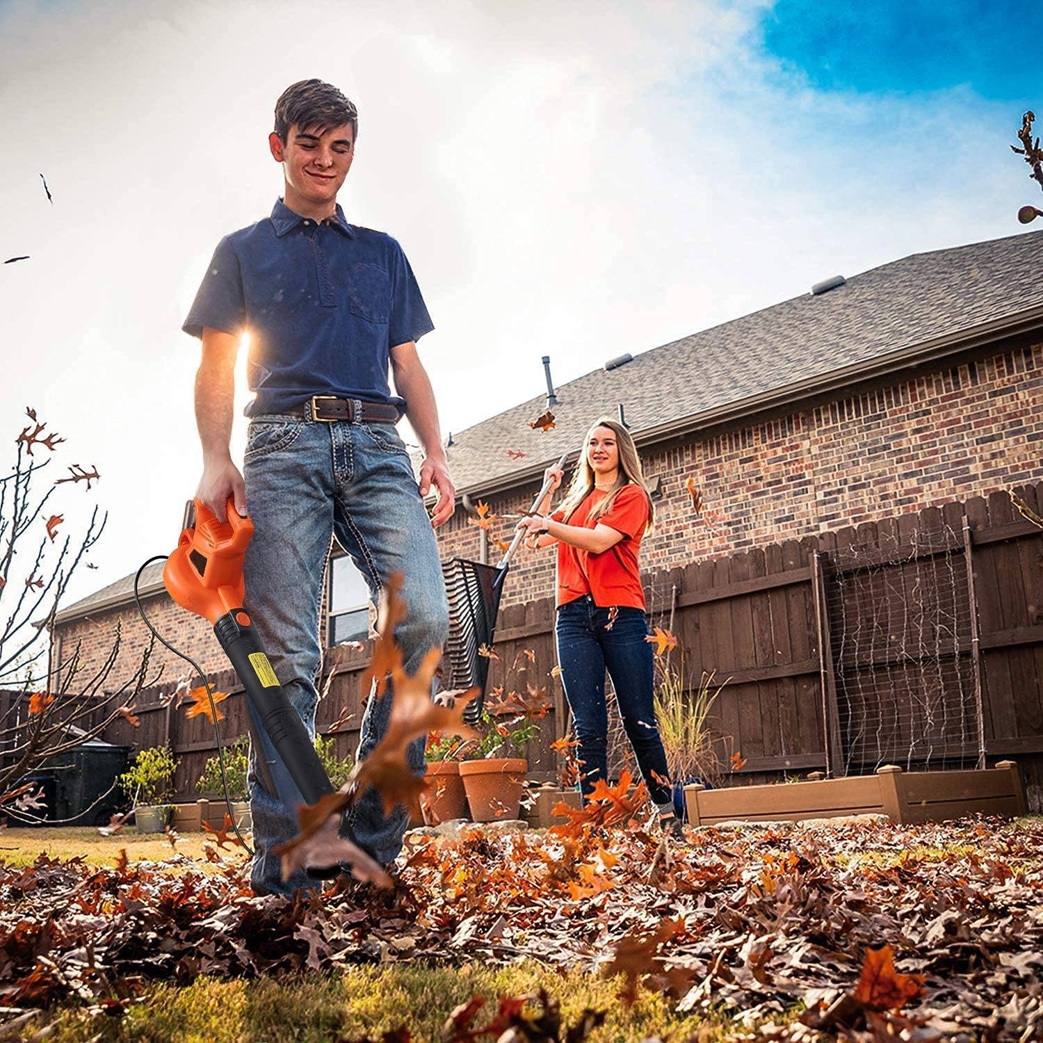 850W Electric Leaf Blower, 2 Speed Mode