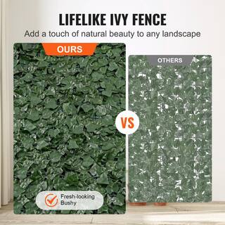 VEVOR Ivy Privacy Fence 59 x 118 in. Artificial Green Wall Screen Greenery Ivy Fence Faux Hedges Vine Leaf Decoration WLSR59X1181PCNFTAV0