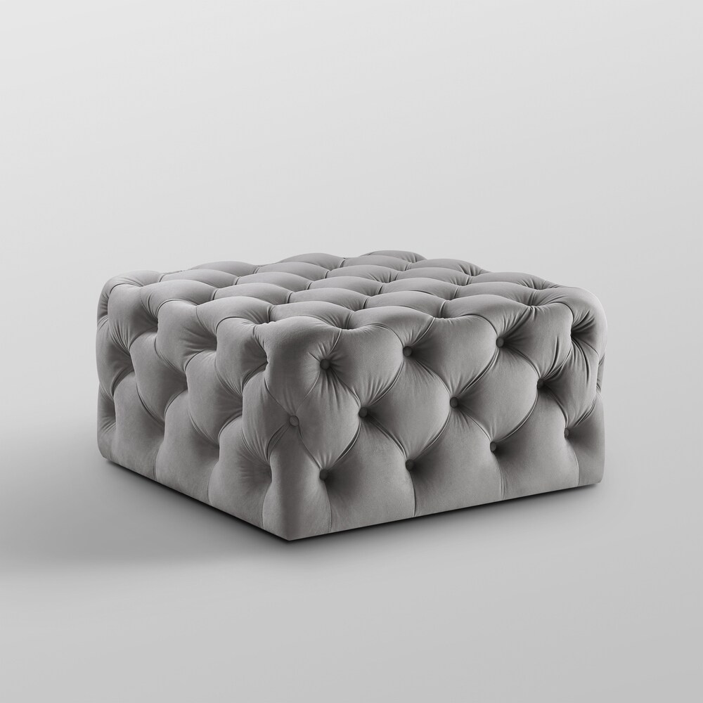 Gordon Diamond Tufted Square Shape Cocktail Ottoman