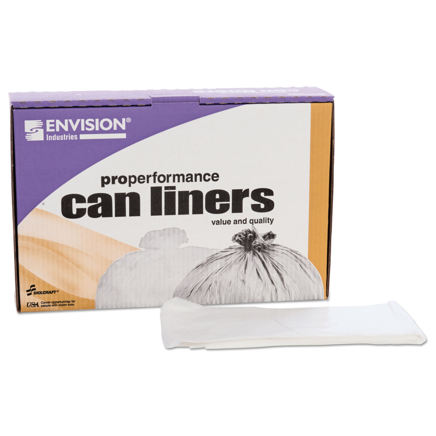 SKILCRAFT Low Density Trash Can Liners by AbilityOneandreg; NSN5171353