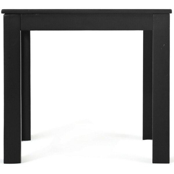 Wooden Square Patio Coffee Bistro TableBlack